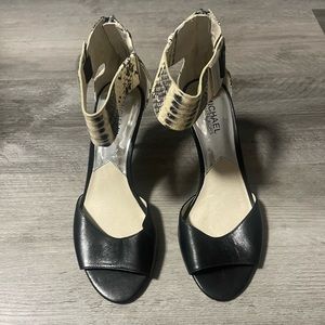 Michael Kors snake print heels, new (never used)